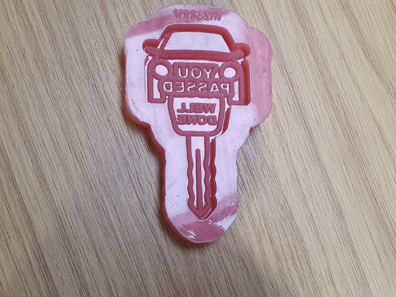 Passed Driving Test Well Done Car Key Keyring Silicone Mould