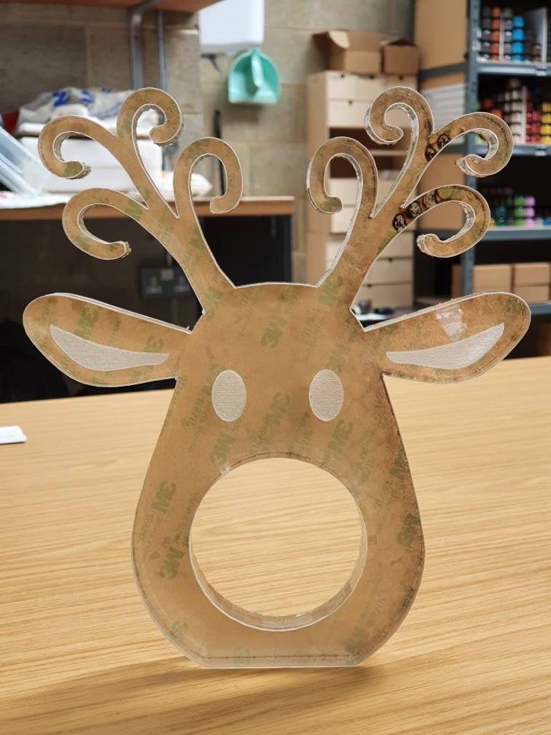 Freestanding Rudolph Reindeer Christmas Chocolate Orange Holder Silicone Mould