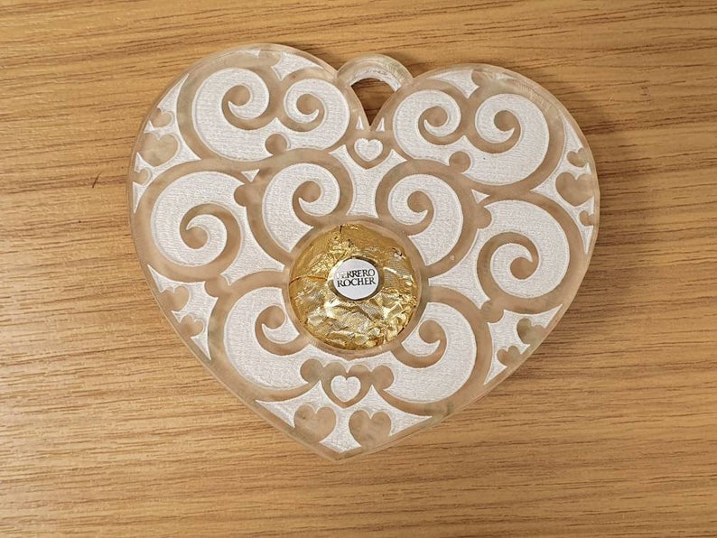 Hanging Heart Ferrero Rocher / Lindt Holder Silicone Mould