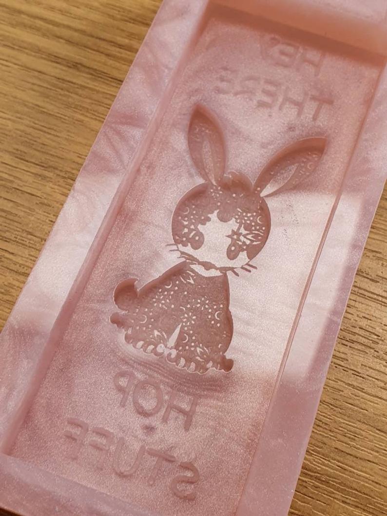 Hey There Hop Stuff Rabbit Wax Bar Silicone Mould