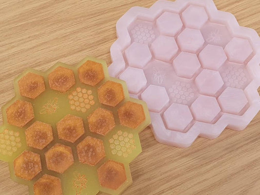Honeycomb Bee Coaster Silicone Mould