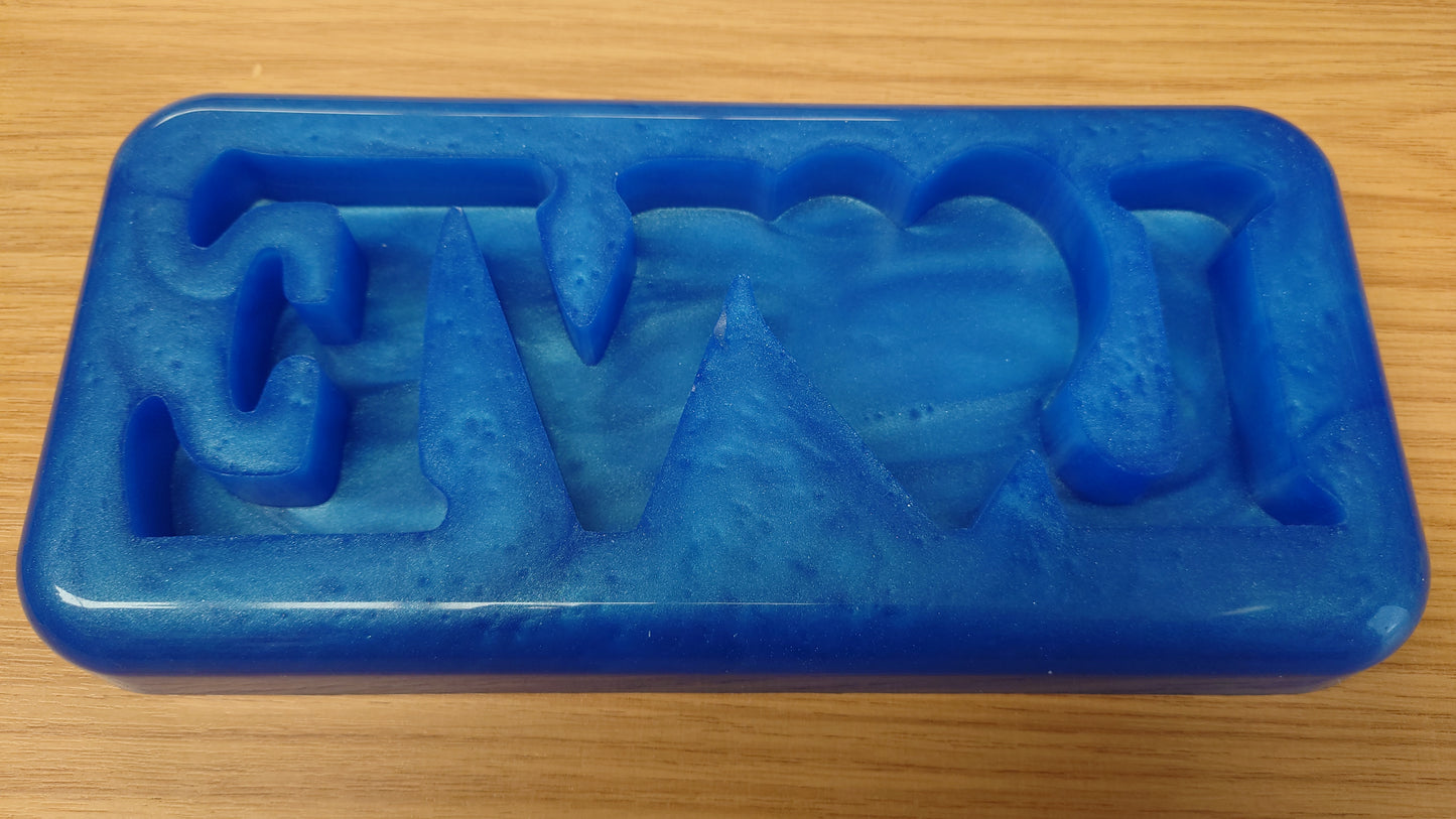 Love Freestanding Word Silicone Mould