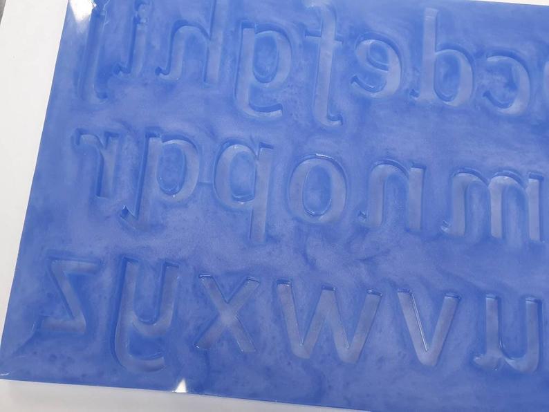 Small Alphabet Clear Silicone Mold , 11 mm height x approx 6 mm wide ( –  House Of Molds