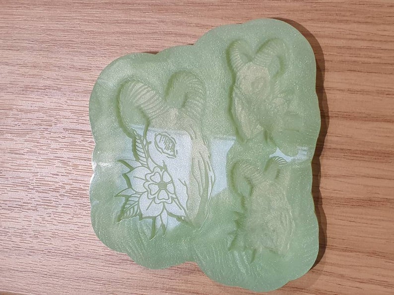 Sheep / Ram Floral Earring and Pendant Silicone Mould