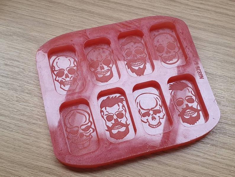 Skull Men Halloween Wax Melt Silicone Mould - HB Style Size