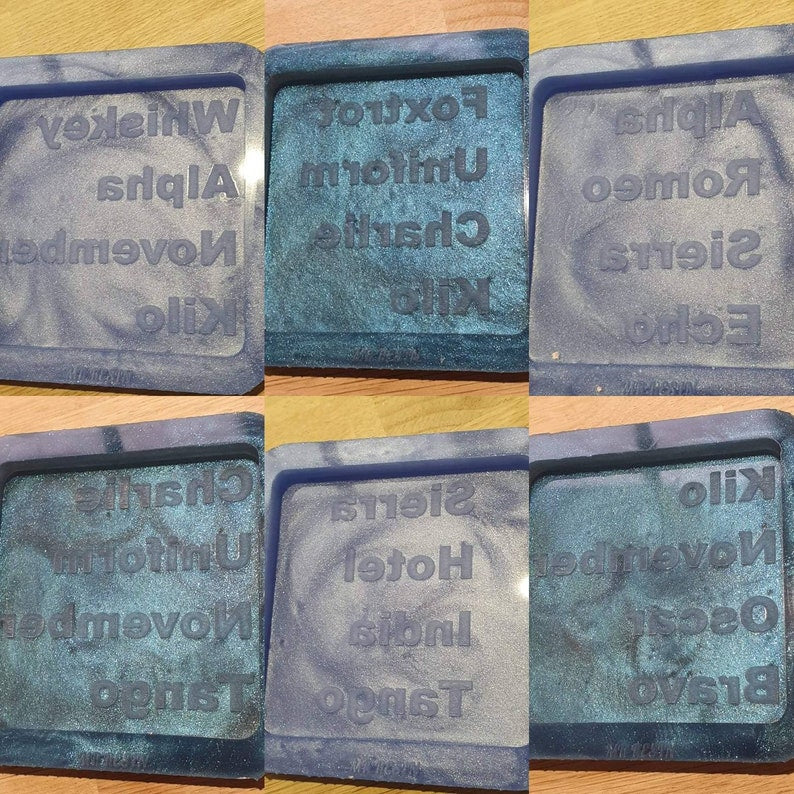 Swear Word (Phonetic) 90mm / 9cm Square Coaster Silicone Mould