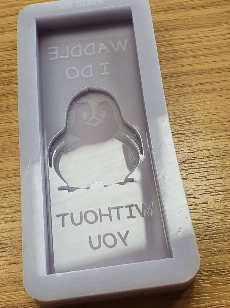 Waddle I Do Without You Penguin Wax Bar Silicone Mould